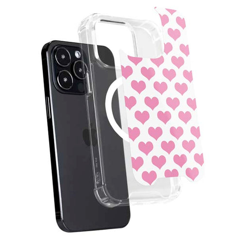 Plush Pink Hearts iPhone 16 Pro Max MagSafe Case