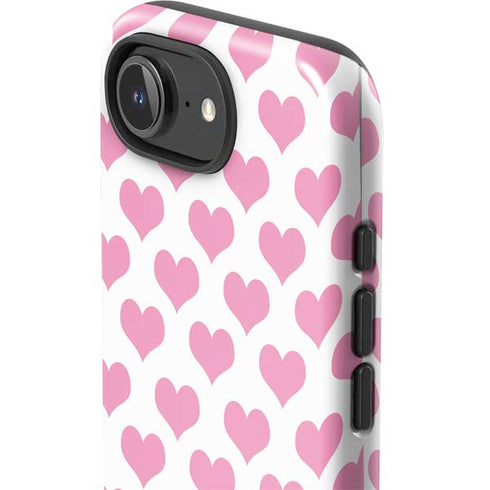 Plush Pink Hearts iPhone 16e Impact Case