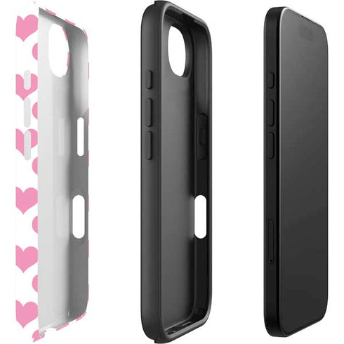 Plush Pink Hearts iPhone 16e Impact Case