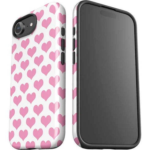 Plush Pink Hearts iPhone 16e Impact Case