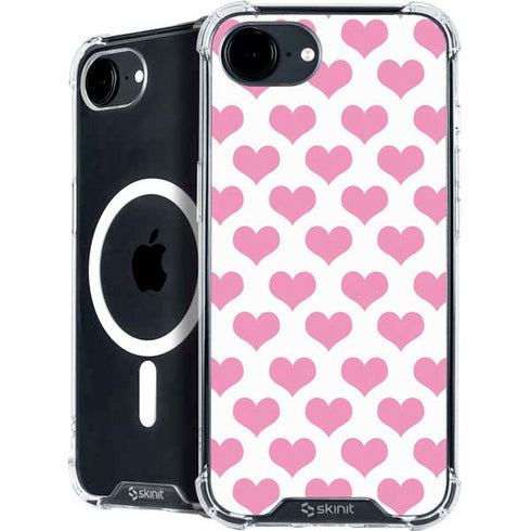 Plush Pink Hearts iPhone 16e MagSafe Case