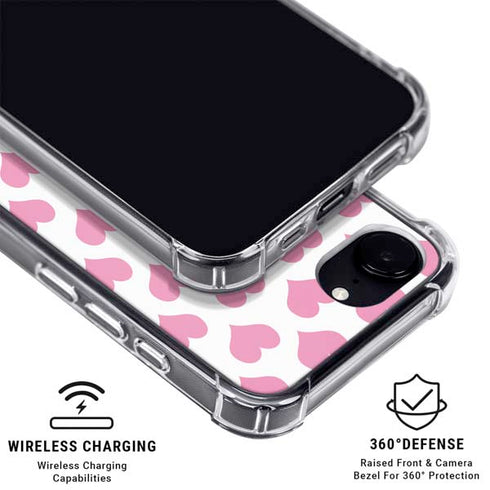 Plush Pink Hearts iPhone 16e MagSafe Case
