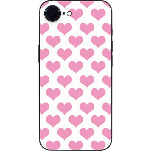Plush Pink Hearts iPhone 16e Skin