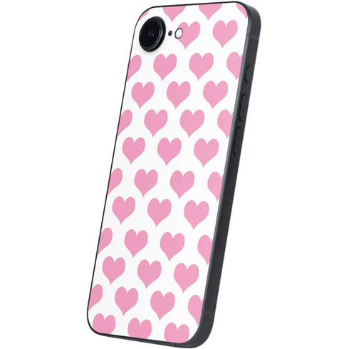 Plush Pink Hearts iPhone 16e Skin