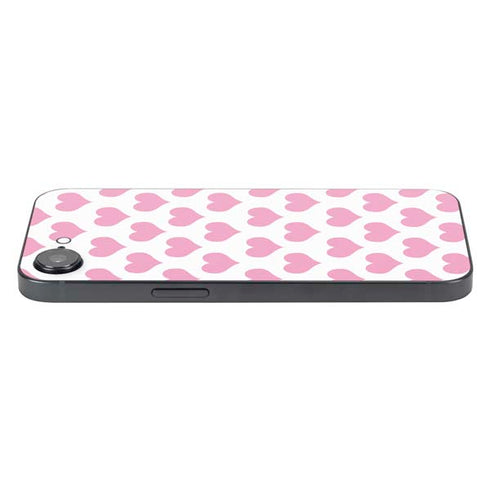 Plush Pink Hearts iPhone 16e Skin