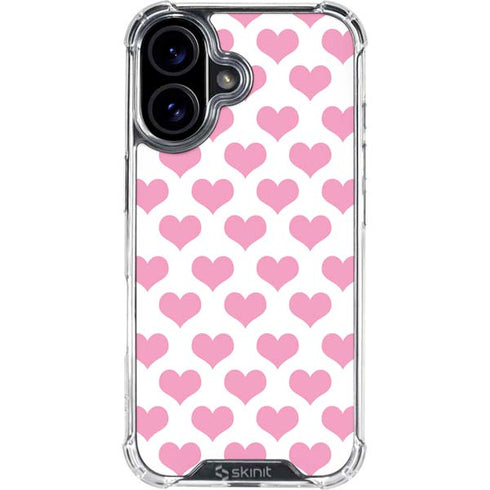 Plush Pink Hearts iPhone 17 Clear Case