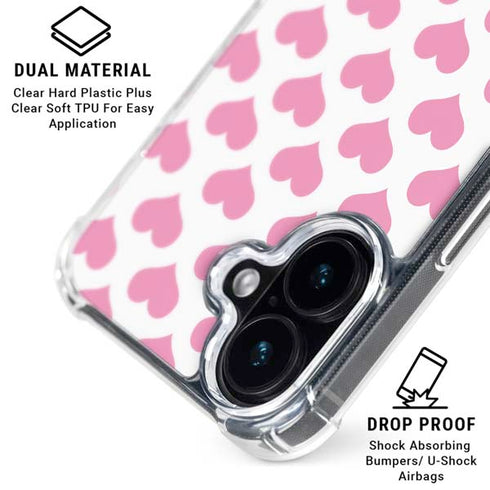 Plush Pink Hearts iPhone 17 MagSafe Case
