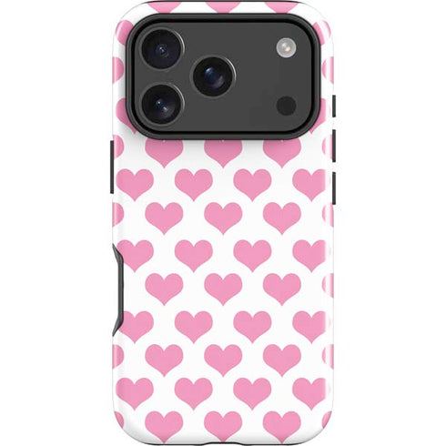 Plush Pink Hearts iPhone 18 Pro Impact Case