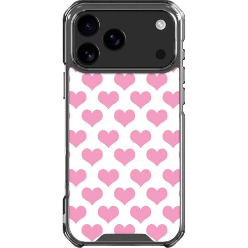 Plush Pink Hearts iPhone 18 Pro Max Clear Case