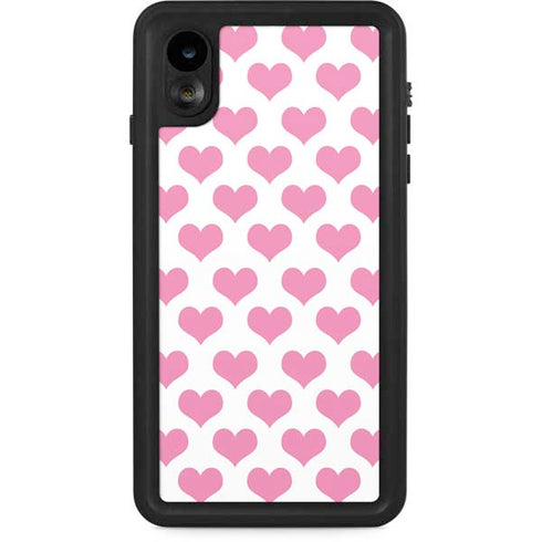 Plush Pink Hearts iPhone Cases