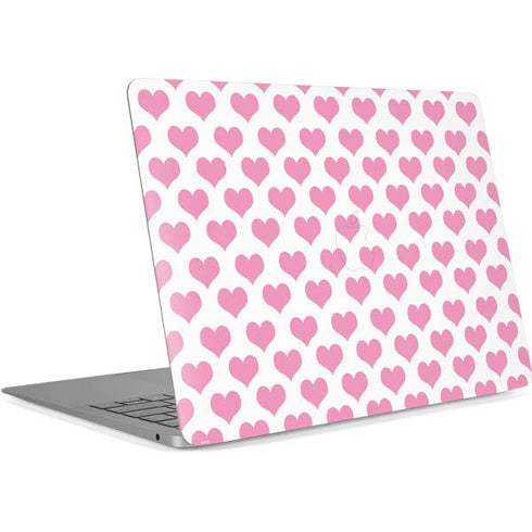 Plush Pink Hearts Apple MacBook Air Skin