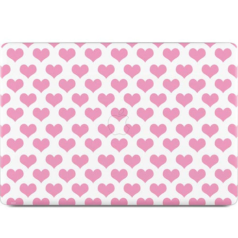 Plush Pink Hearts MacBook Skins