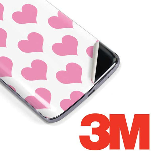 Plush Pink Hearts Moto E5 Plus Skin