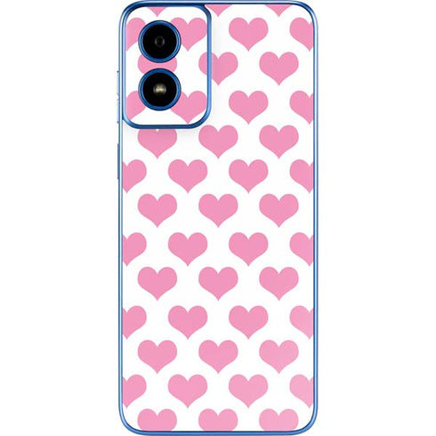 Plush Pink Hearts Moto G Play 4G (2024) Skin