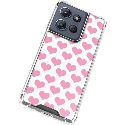 Plush Pink Hearts Moto G Play 5G (2025) Clear Case