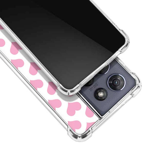 Plush Pink Hearts Moto G Play 5G (2025) Clear Case