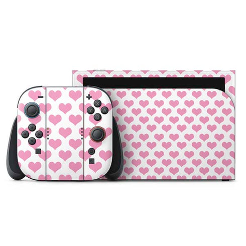 Plush Pink Hearts Nintendo Skins