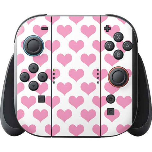 Plush Pink Hearts Nintendo Switch 2 (2025) with Joy-Con Skin