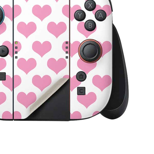 Plush Pink Hearts Nintendo Switch 2 (2025) Joy-Con Controller Skin