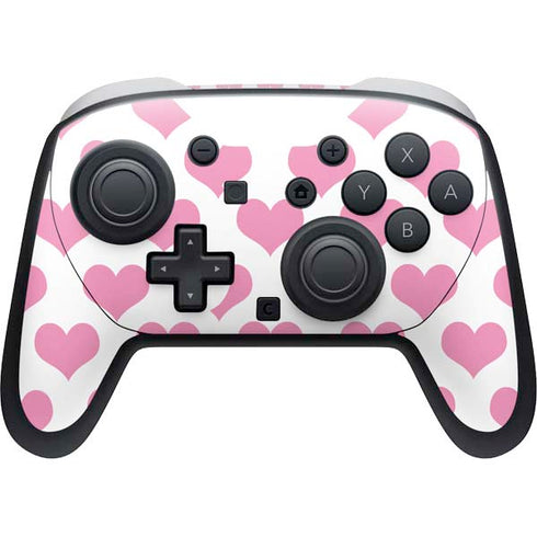 Plush Pink Hearts Nintendo Switch 2 (2025) Pro Controller Skin