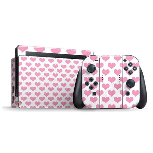 Plush Pink Hearts Nintendo Skins