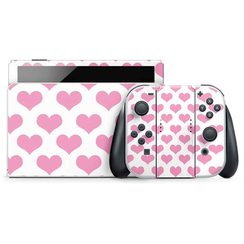 Plush Pink Hearts Nintendo Skins