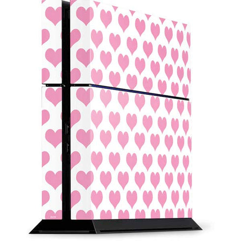 Plush Pink Hearts PlayStation PS4 Skins