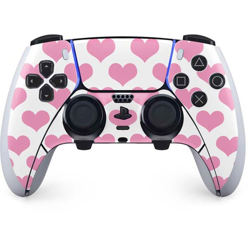 Plush Pink Hearts PS5 DualSense Edge Pro Controller Skin