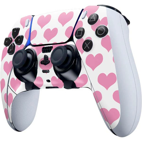 Plush Pink Hearts PS5 DualSense Edge Pro Controller Skin