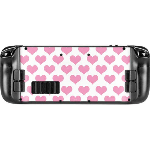 Plush Pink Hearts Steam Deck Handheld Gaming Computer Skin