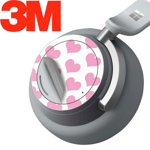 Plush Pink Hearts Surface Headphones Skin