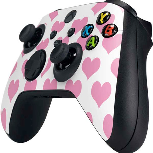 Plush Pink Hearts Xbox Series X Controller Skin