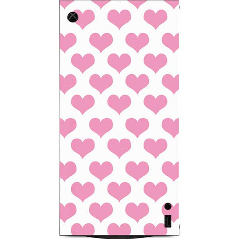 Plush Pink Hearts XBox Series X Digital Edition Console Skin