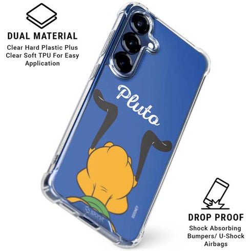 Disney Friends Pluto Backwards Galaxy S25 Clear Case
