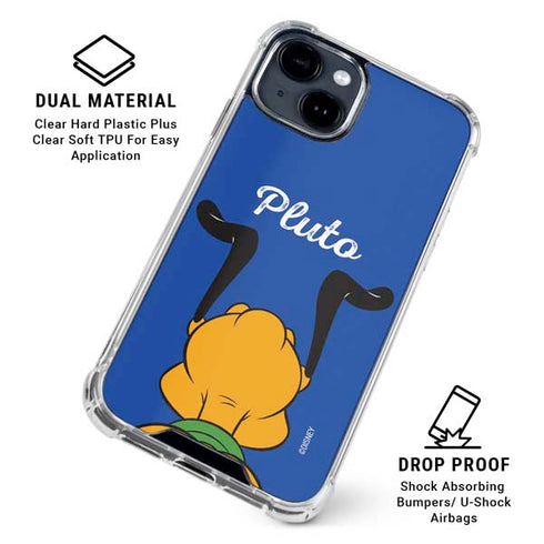 Disney Friends Pluto Backwards iPhone 15 Clear Case