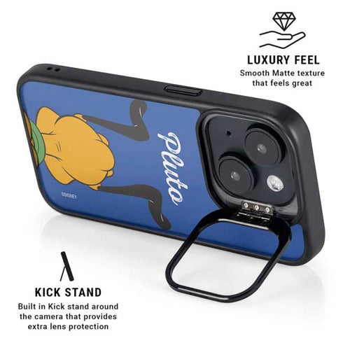 Disney Friends Pluto Backwards iPhone 15 Kickstand Case