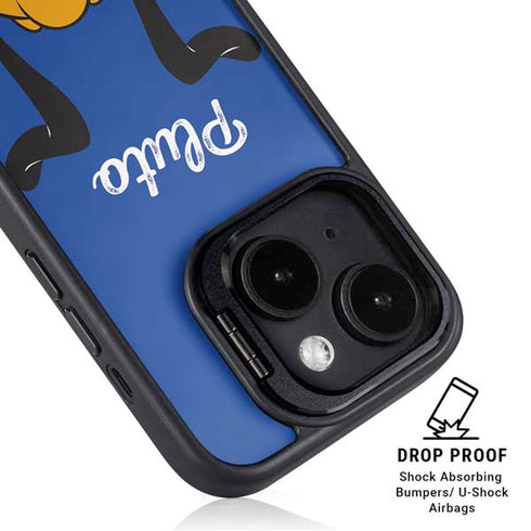 Disney Friends Pluto Backwards iPhone 15 Plus Kickstand Case