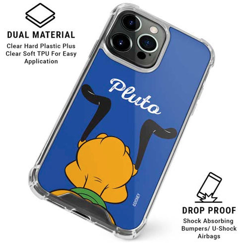 Disney Friends Pluto Backwards iPhone 16 Pro Clear Case