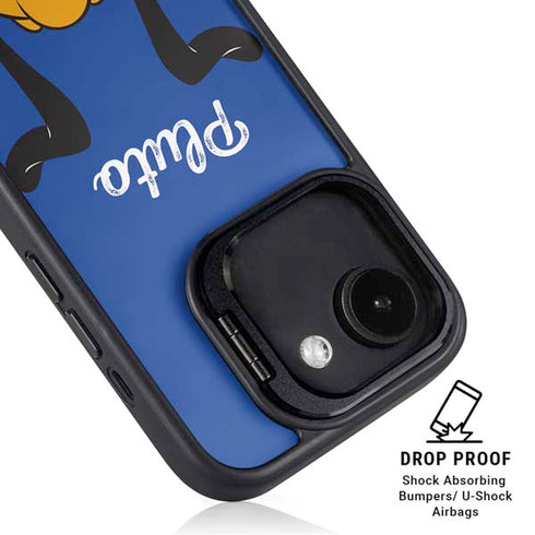 Disney Friends Pluto Backwards iPhone 16e Kickstand Case
