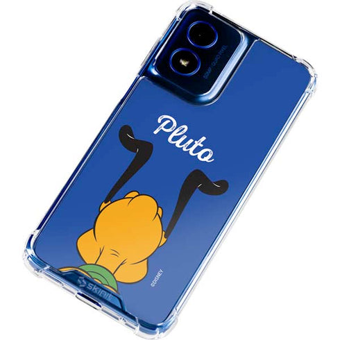 Disney Friends Pluto Backwards Moto G Play 4G (2024) Clear Case