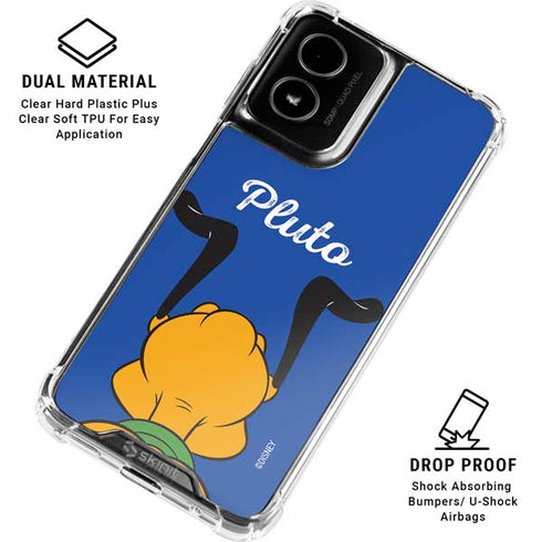Disney Friends Pluto Backwards Moto G Power 5G (2024) Clear Case