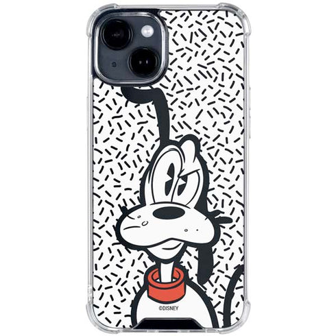 Disney Friends Pluto Confused iPhone 15 Clear Case