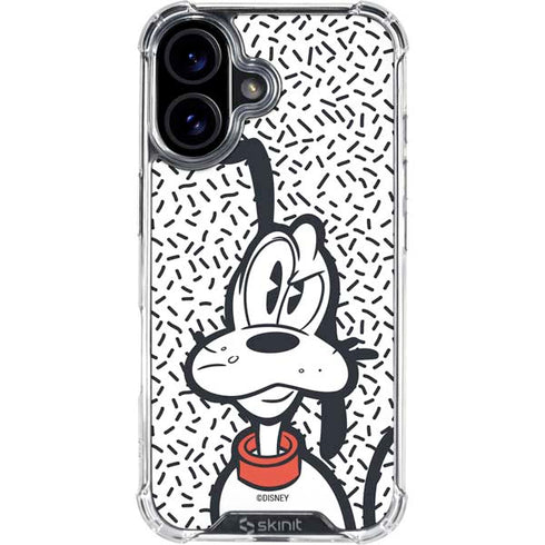Disney Friends Pluto Confused iPhone 16 Plus Clear Case
