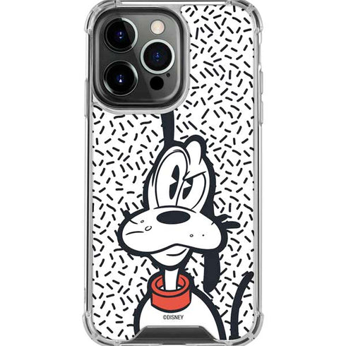 Disney Friends Pluto Confused iPhone 16 Pro Max Clear Case