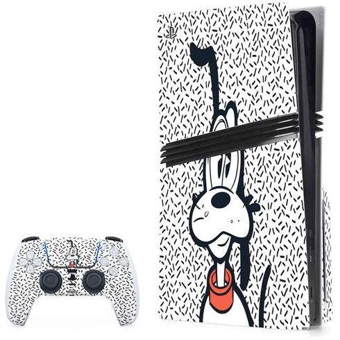 Disney Friends Pluto Confused PS5 Pro Disk Bundle Skin