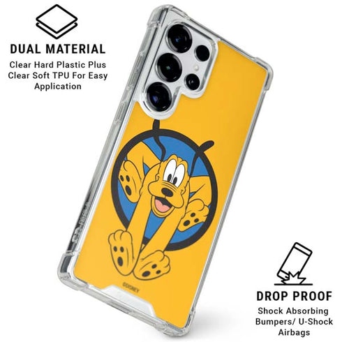 Disney Friends Pluto Galaxy S25 Ultra Clear Case