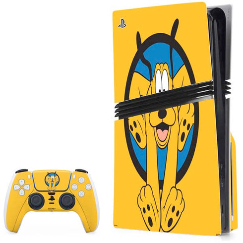 Disney Friends Pluto PS5 Pro Disk Bundle Skin