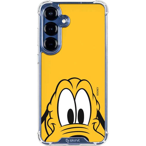 Disney Friends Pluto Up Close Galaxy S25 Clear Case