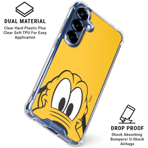 Disney Friends Pluto Up Close Galaxy S25 Plus Clear Case