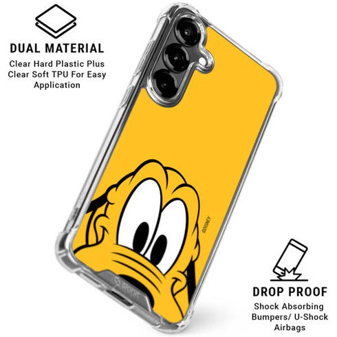 Disney Friends Pluto Up Close Galaxy S26 Plus Clear Case